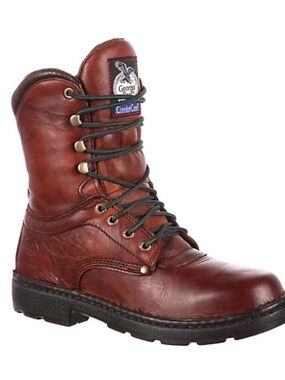 Georgia Boot Men's Eagle Light Round Toe Lace-Up Work Boots, 8 in. Sz 12